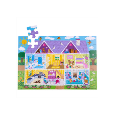 Bigjigs Toys Toys Podlahové puzzle Domček pre bábiky 48 ks