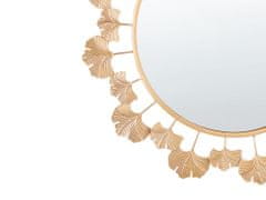 Beliani Okrúhle kovové nástenné zrkadlo 60 cm zlaté CODOLET