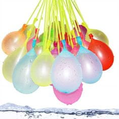 Netscroll 111 vodných balónov, balóny na slamkách pre rýchlejšie plnenie, rôznych farieb, skvelá vodná zábava počas horúcich letných dní, WaterBalloons