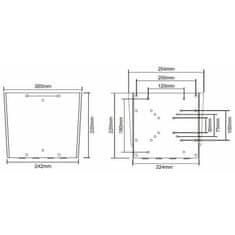 Solex Držiak TV CABLETECH UCH0021A 23-42 fixný SLIM