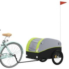 Vidaxl Vozík za bicykel, čierno zelený 45 kg, železo