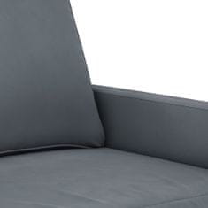 Petromila vidaXL 2-dielna sedacia súprava s vankúšmi tmavosivá zamat