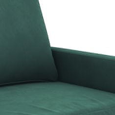 Petromila vidaXL 2-dielna sedacia súprava s vankúšmi tmavozelené zamat