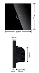BOT BOT Inteligentný spínač svetla WiFi ONE LS11 čierny