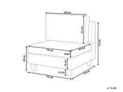 Beliani 1-miestny čalúnený modul tmavosivý UNSTAD