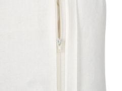 Beliani Sada 2 bavlnených vankúšov s vyšívaným vzorom vtákov 45 x 45 cm biela DILLENIA