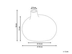 Beliani Dekoratívna terakotová váza 18 cm sivá/zlatá KLANG