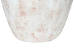 Beliani Dekoratívna terakotová váza 31 cm biela IPOH
