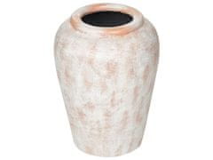Beliani Dekoratívna terakotová váza 42 cm krémová biela MIRI