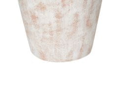 Beliani Dekoratívna terakotová váza 42 cm krémová biela MIRI