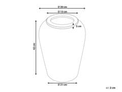 Beliani Dekoratívna terakotová váza 42 cm krémová biela MIRI