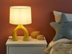 Beliani Keramická stolná lampa žltá ABBIE