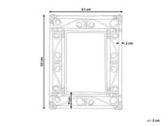 Beliani Ratanové nástenné zrkadlo 41 x 52 cm svetlé AMANU