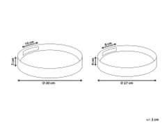 Beliani Sada 2 ratanových dekoratívnych podnosov svetlá ADELSO