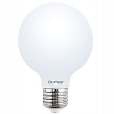 LUMILED 3x LED žiarovka E27 G95 8W = 75W 880lm 4000K Neutrálna biela 360° Filament mliečna bublina