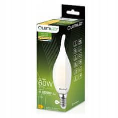 LUMILED 6x LED žiarovka E14 BA35 7W = 60W 806lm 3000K Teplá biela 360° Filament Mliečna bublina