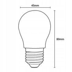 LUMILED 6x LED žiarovka E27 P45 7W = 60W 770lm 3000K Teplá biela 360 ° Filament Mliečna bublina