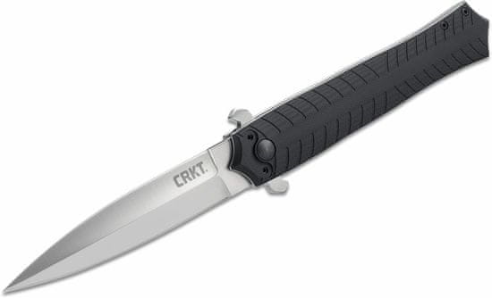 CRKT CR-2265 XOLOTL BLACK vreckový nôž - dýka 9,3 cm, čierna, G10