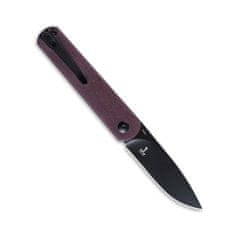 Kizer Ki3499R3 Feist Red Richlite vreckový nôž 7 cm, čierna, červená, Richlite (kompozit)