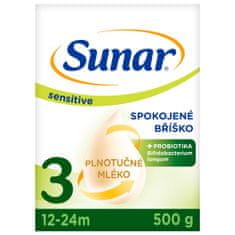 Sunar Sensitive 3, batoľacie mlieko, 500 g