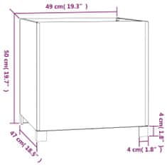 Vidaxl Kvetináče s nohami 2 ks 49x47x50 hrdzavé cm korténová oceľ