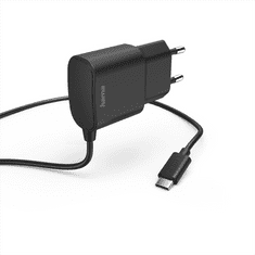 HAMA sieťová nabíjačka s káblom, USB typ C (USB-C), 2,4 A, blister