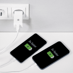 HAMA sieťová USB nabíjačka GaN, USB-C+USB-A, Power Delivery 65 W