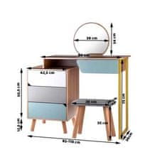 JOKOMISIADA Moderný štýlový toaletný stolík + taburetka