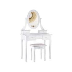 JOKOMISIADA Elegantný retro toaletný stolík + taburetka