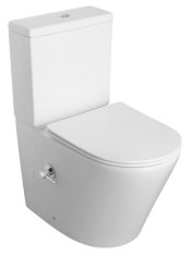 SAPHO PACO RIMLESS WC kombi, integrovaná batéria a bidet. spŕška, spodný/zadný odpad PC1012RX - Sapho