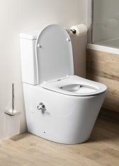 SAPHO PACO RIMLESS WC kombi, integrovaná batéria a bidet. spŕška, spodný/zadný odpad PC1012RX - Sapho