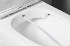 SAPHO PACO RIMLESS WC kombi, integrovaná batéria a bidet. spŕška, spodný/zadný odpad PC1012RX - Sapho