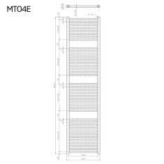 Mereo Vykurovací rebrík rovný 450x1850 mm, biely, elektický MT04E - Mereo