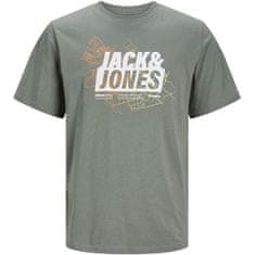 Jack&Jones Pánske tričko JCOMAP Regular Fit 12252376 Agave Green (Veľkosť S)