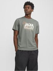 Jack&Jones Pánske tričko JCOMAP Regular Fit 12252376 Agave Green (Veľkosť S)
