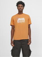 Jack&Jones Pánske tričko JCOMAP Regular Fit 12252376 Tangerine (Veľkosť M)