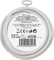 EMOS Prodlužovací kabel 3 m / 1 zásuvka / bílý / PVC / 1,5 mm2