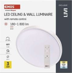 EMOS LED svítidlo LIVI 40 cm, 30 W, teplá-studená bílá, stmívatelné s ovladačem