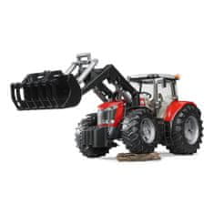 BRUDER Traktor MASSEY FERGUSON 7624 s čelním nakladačem