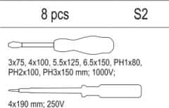 YATO Vložka do zásuvky - sada skrutkovačov elektrikárskych, 1000V, 8ks