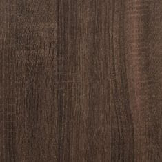 Vidaxl Knižnica, hnedý dub 79x30x180 cm, kompozitné drevo a kov