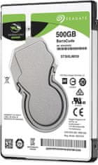 Seagate Disk BarraCuda 2.5" 500 GB, SATA III/600, 5.400 RPM, 128 MB