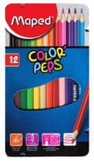 Maped Pastelky trojhranné Color'Peps 12ks v plechovej krabičke