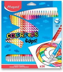 Maped Pastelky trojboké Color'Peps Oops s gumou 24ks