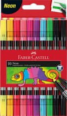 Faber-Castell Fixy Neon obojstranné - 10 farieb