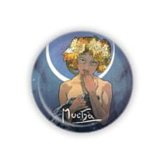 Kovový otvárač Alfons Mucha - Luna, ø 5,8 cm