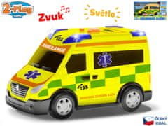 Mikro Trading 2-Play Traffic Auto ambulancia CZ design 13,5 cm voľný chod so svetlom a zvukom