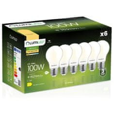 LUMILED 6x LED žiarovka E27 A60 11W = 100W 1521lm 3000K Teplá biela 360° Mliečna bublina