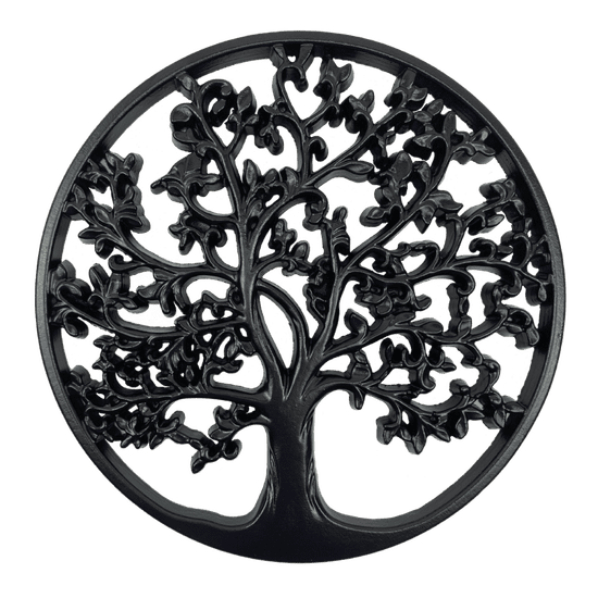 PRODEX Strom v kruhu drevený čierny 30 cm