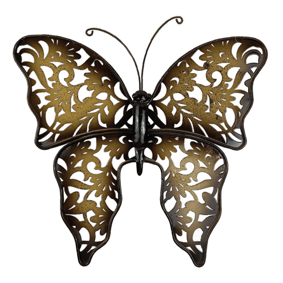 PRODEX Motýľ kovový hnedobéžový menší 26 x 24 cm